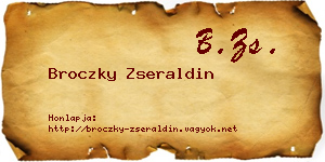 Broczky Zseraldin névjegykártya